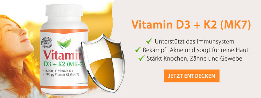 Vitamin D3 + K2 (MK7) 90 Tabletten