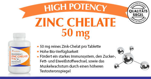 Zinc Chelate 50 mg - High Potency