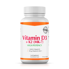 Vitamin D3 + K2 (MK7) - High Potency 90 Kapseln