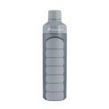 Wasserflasche 375 ml mit 7-Fächer Pillenbox